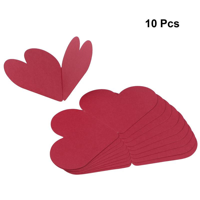 10 Pcs Hartvorm Wenskaarten Vouwen Valentijnsdag Card Romantische Dank U Kaarten Voor Valentijnsdag Bruiloft kaarten