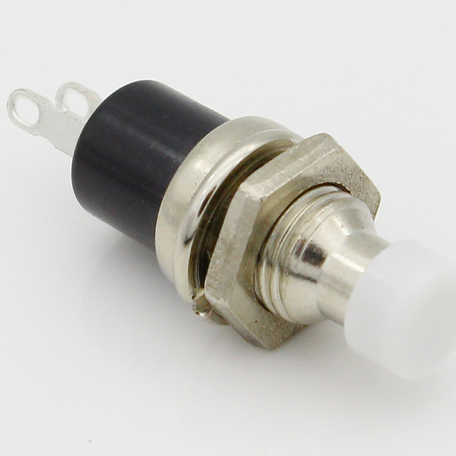 12pcs 7mm Momentary Push button Switch PBS-110 Press the reset switch Momentary On Off Push Button Micro Switch Normally Open NO: White