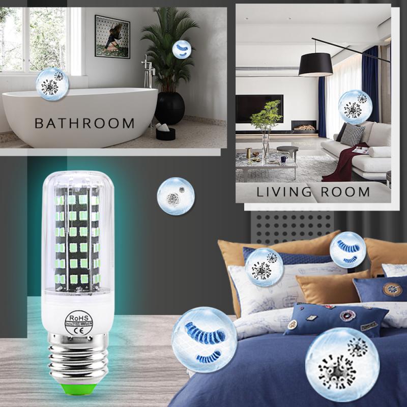 30W UV Germicidal Lamp E27 Ultraviolet UVC Light Corn Bulb Disinfection Lamp Sterilization LED Lights Home Clean Air Kill Mites