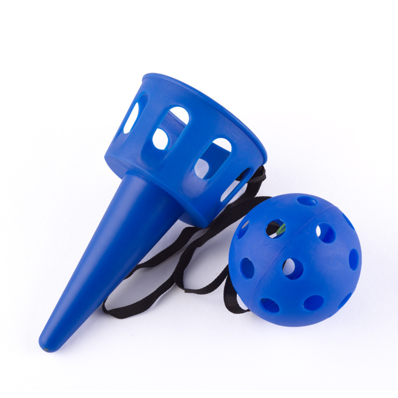Spaß Ball und Tasse Spielzeug Set für Kinder im Freien werfen und fangen Ball Spiel Spielzeug Softball für Anfänger Kinder Motorik Spielzeug: Blau