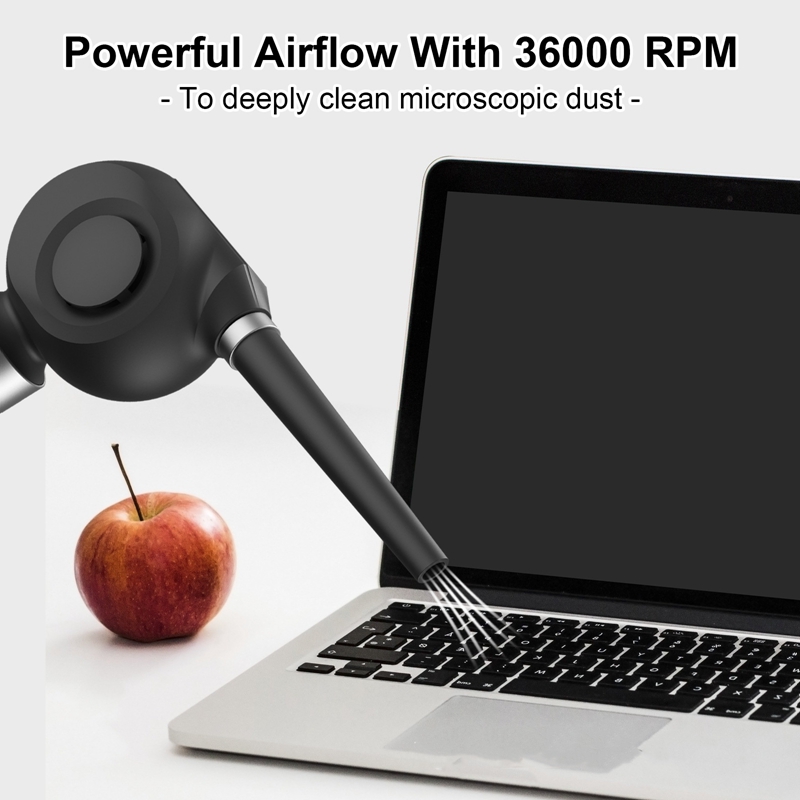 Snoerloze Elektrische Perslucht Stofdoek-Blower &amp; Vacuüm 2-In-1, vervangt Ingeblikte Lucht Spray Cleaner Voor Computer Toetsenbord
