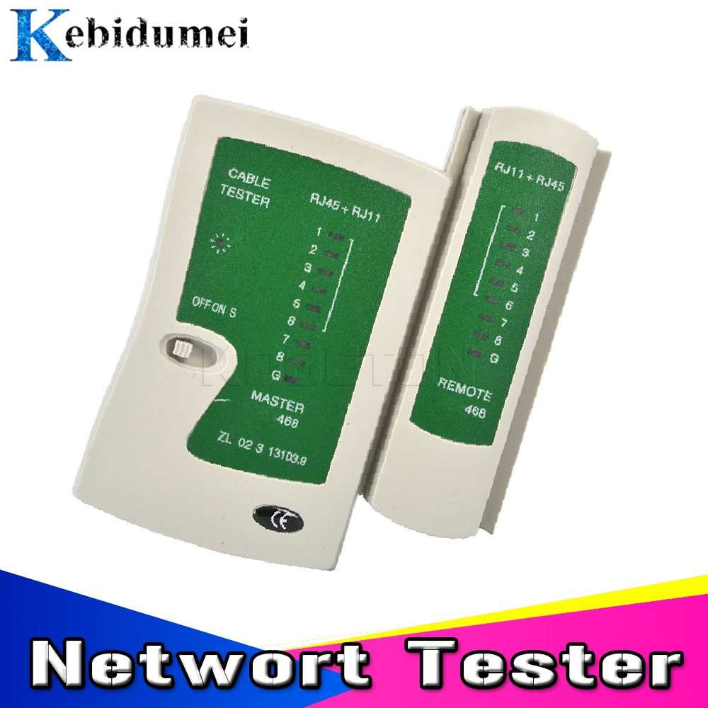 kebidumei Network Cable Tester RJ45 RJ11 RJ12 CAT5 UTP LAN Cable Tester Detector Remote Test Tools Networking