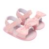 Sandali per bambina estivi traspiranti, decorazioni con fiocco stile dolce per bambini scarpe con suola morbida Prewalker antiscivolo per neonati: Colore rosa / 6-9M