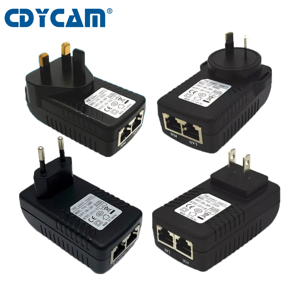 Cdycam Surveillance Cctv 48 V 0.5A 24 W POE Stekker POE Injector Ethernet Adapter IP Camera Telefoon PoE Voeding