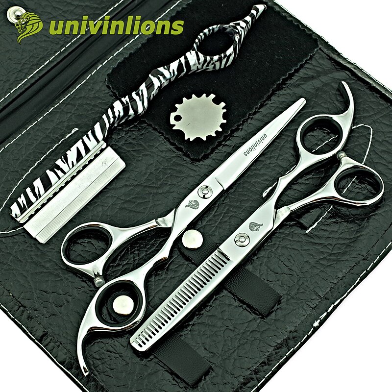 univinlions 6 inch micro serrated hairdressing scissors hairdresser small teeth hair scissors haircut shears
