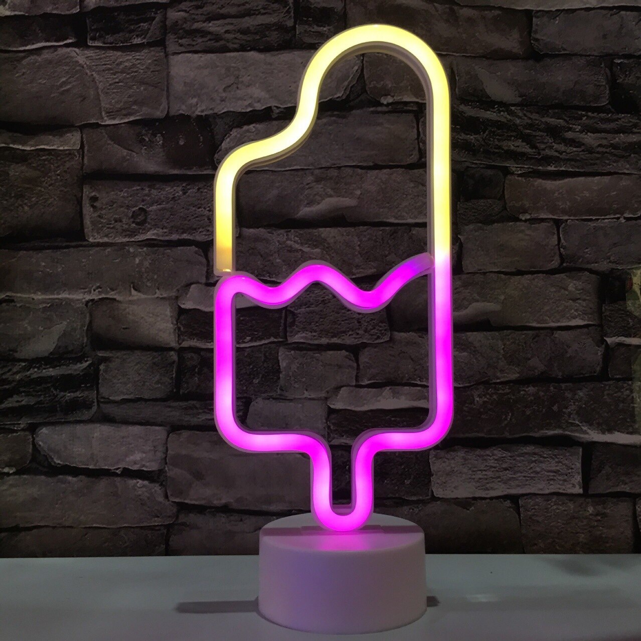 ledet bokstav neonlys skilt festdekorasjon neon bordlampe soverom bar hjemmeinnredning belysning jul natt lampe: F