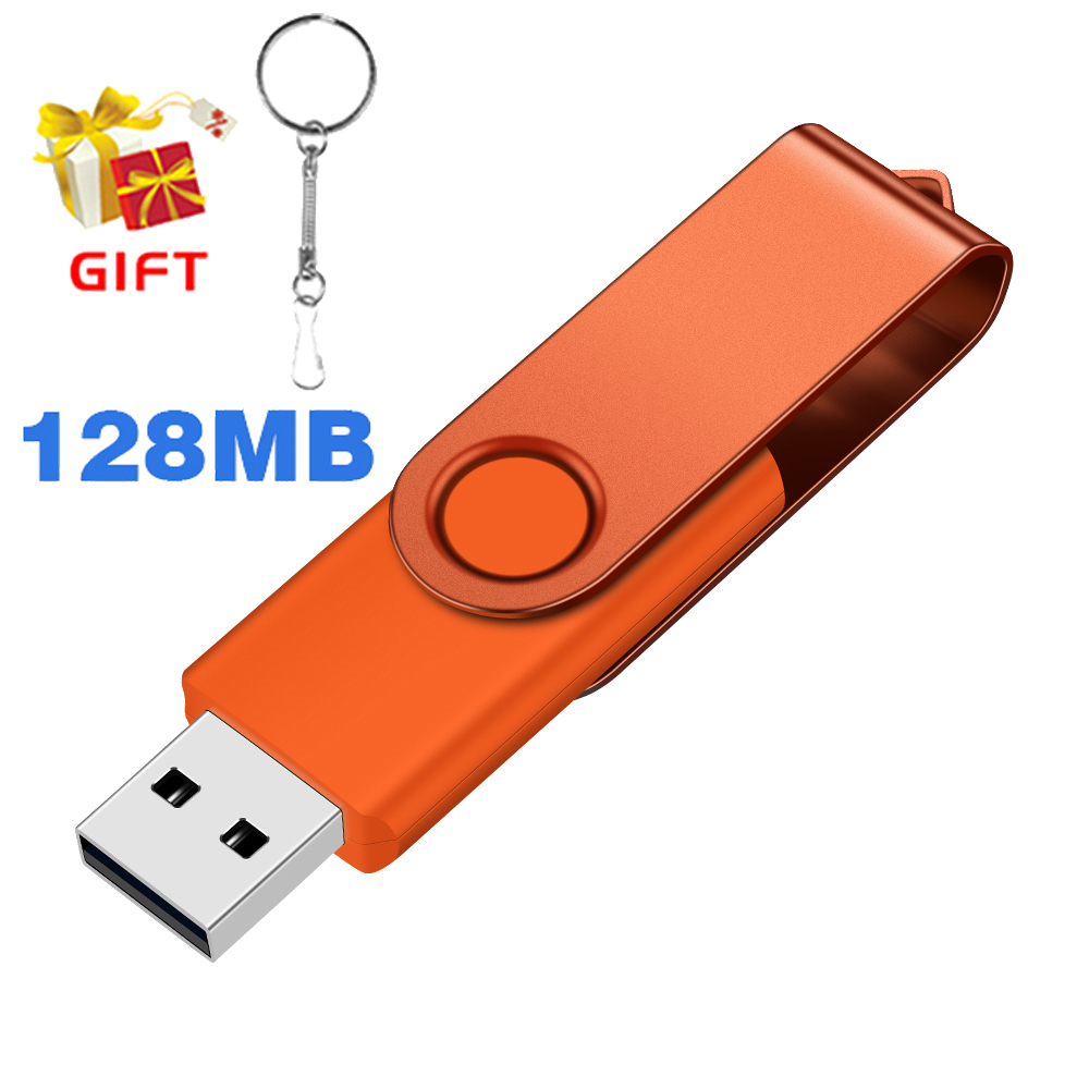 Kleine capaciteit 128 MB USB-flashdrive Pendrive Memory Stick 128 M Pen Drive Gb USB Stick: Oranje