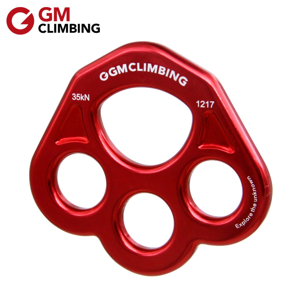 35kN Rigging Plate Bear Paw Rock Climbing Anchor Plate for Arborist Tree Climbing Rescue Harness Hammock Aerial Strap