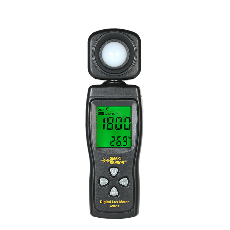 Medidor de luminosidad de luz Digital AS803 medidor de temperatura interior 200.000 Lux Luxmeter: Default Title