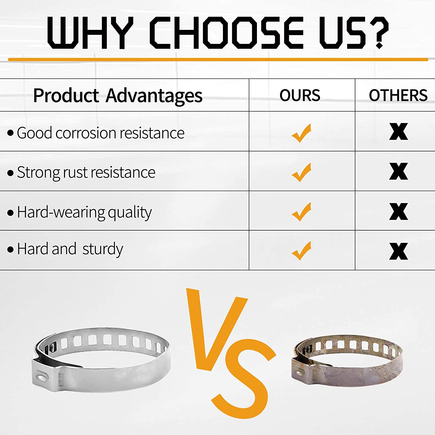 MIKKUPPA Stainless Steel CV Boot Clamp 20PCS