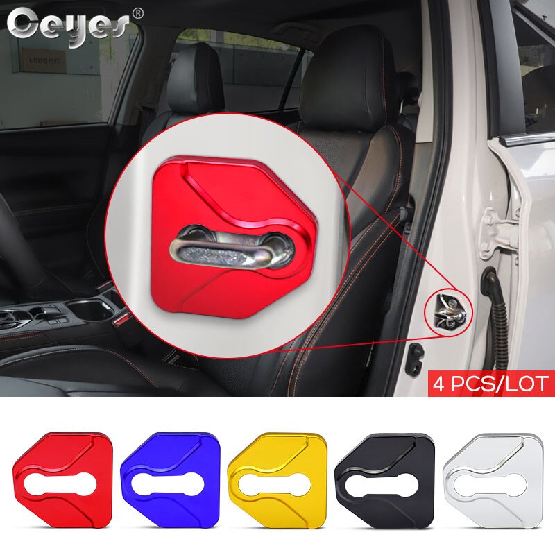 4Pcs Car Accessories door lock cover sticker For Subaru FORESTER Crosstrek vx Outback LEGACY impreza ASCENT LEVORG WRX styling