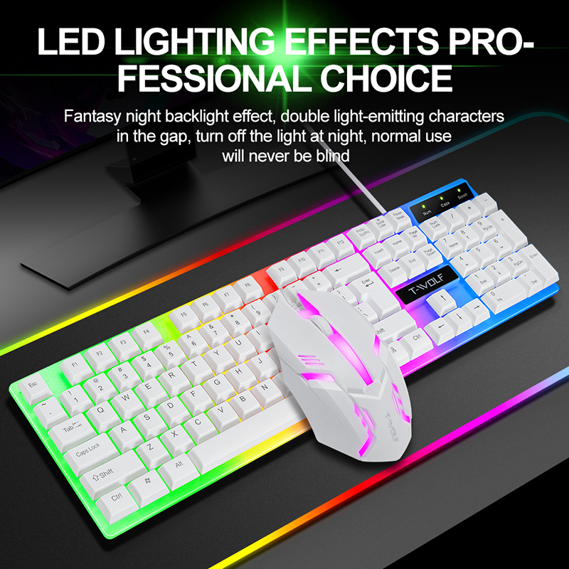 Teclado mecánico con cable TF230 para videojuegos, retroiluminación LED arcoíris, ergonómico, para ratón, tienda oficial de xiaomi