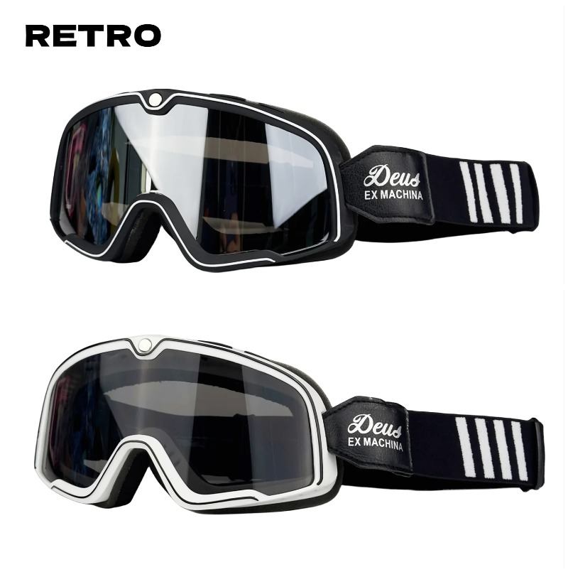 Motorhelmbril Retro motorfiets off-road fietsen Fietszonnebril Winddicht en zanddicht Off-road universeel glas...