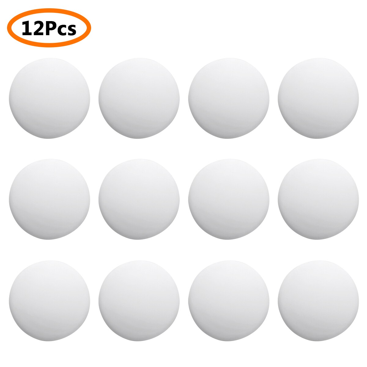 12 Uds Auto adhesivo fuerte Stickiness tapón con perilla parachoques manija Protector de pared Protector para proteger puertas armarios: White