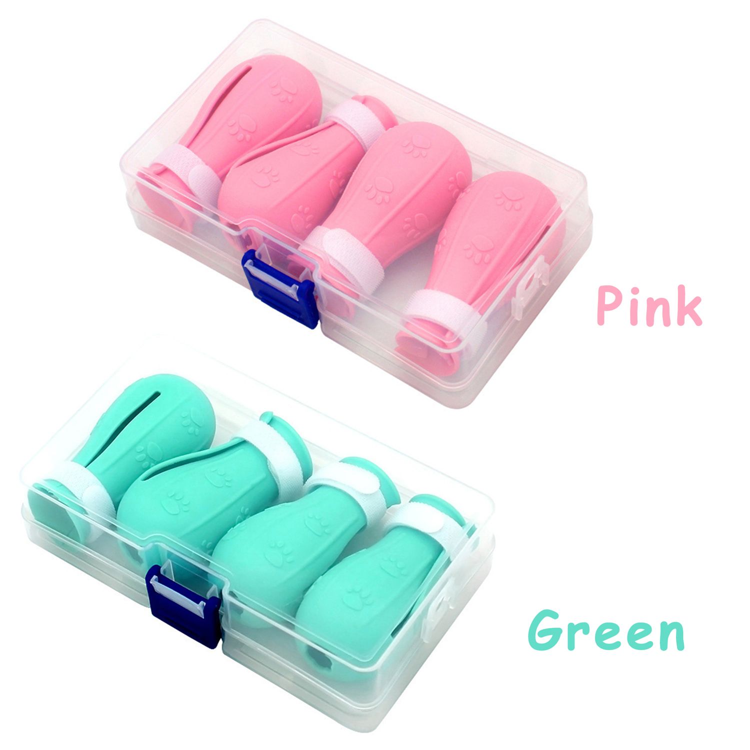 Chaussures anti-rayures en Silicone pour chats, bottes de bain réglables pour animaux de compagnie, lavage des griffes de chat