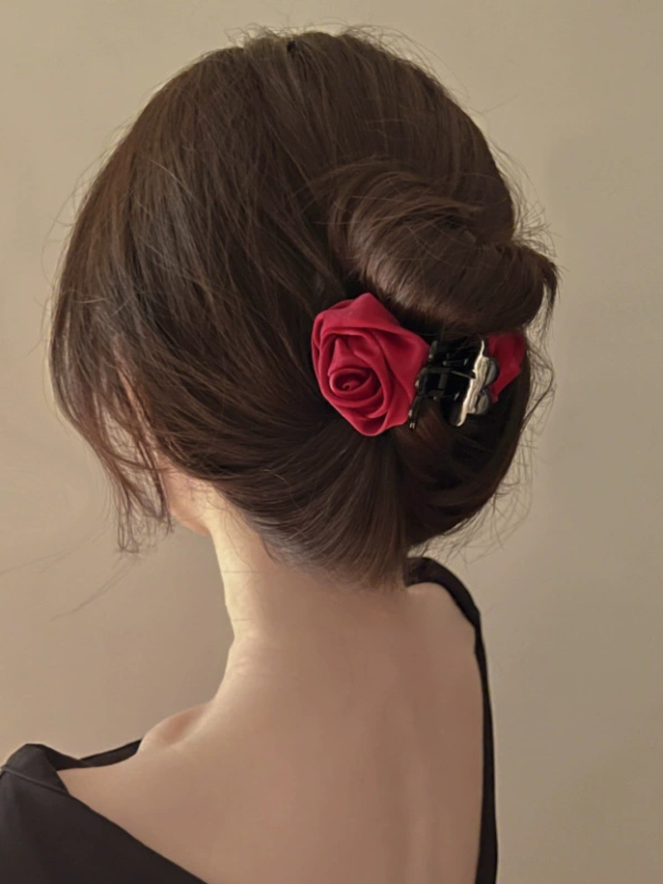 3Stck Rose Blumen Kleine Halteklammer Prämie Sinn Hinterkopf Haargreifer Halbe Krawatte Haarspange Kopfbedeckung Haarschmuck