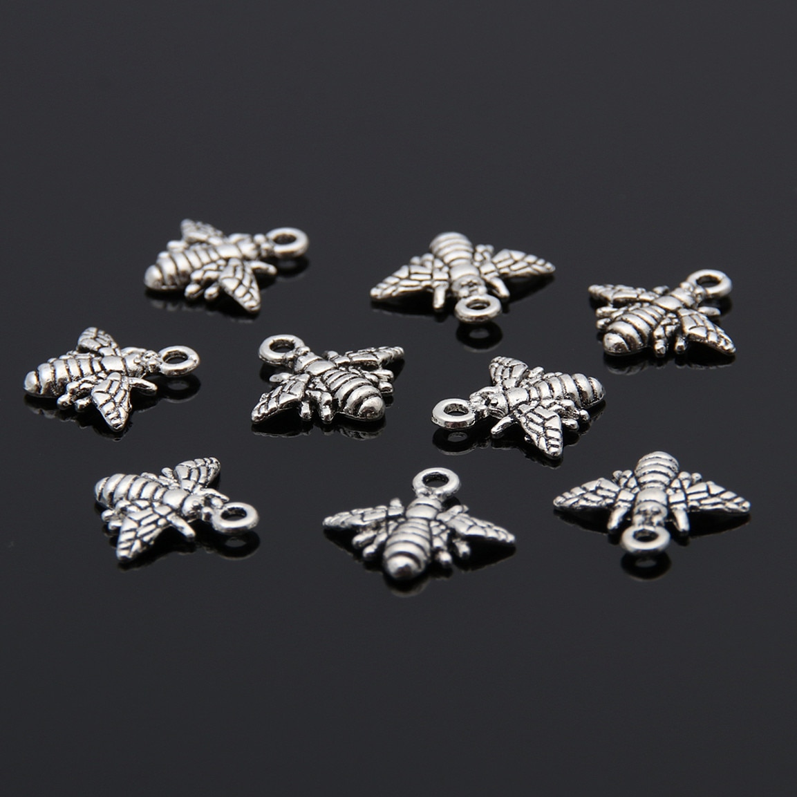 Mini pingente de colmeia de abelha, pingente de prata, colmeia de abelha, acessórios artesanais de diy, a3450, 200 peças