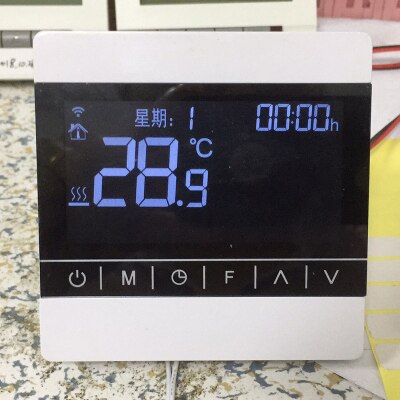 Sähköinen lattialämmitys hiilikide sähkökalvo nestekidenäyttötermostaatti etä wifi-ohjauspaneelin alikeräimen kytkin