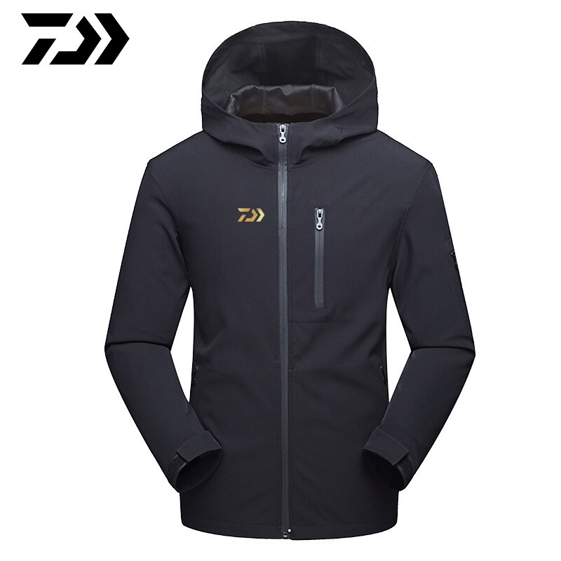 Winter Winddicht Vissen Jas Ultra Dunne Uv-bescherming Kleding Warm Houden Windjack Vissen Jas Pakken: XXXL / Black