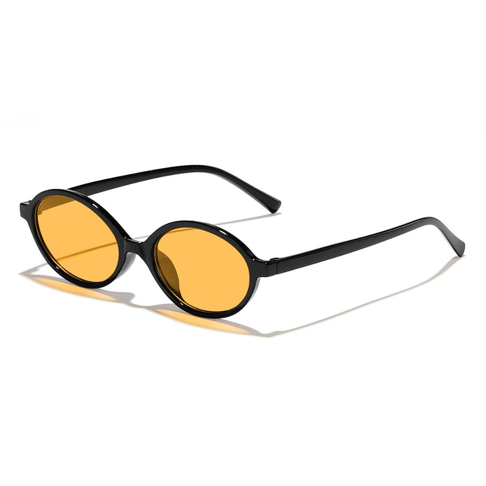 Gafas de sol redondas pequeñas con montura pequeña para hombre y mujer, lentes de viaje con protección UV400, ovaladas de plástico, nuevas: Rojo