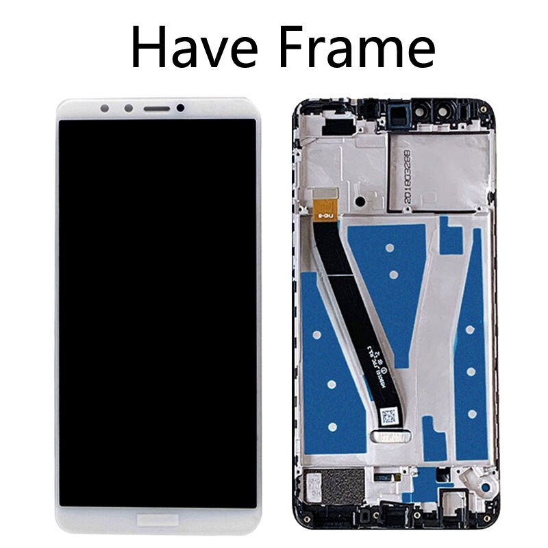 Display For Huawei Y9 LCD Display Touch Screen Digitizer Assembly With Frame For Huawei Y9 FLA-LX1 LX3 / Enjoy 8 plus: white with frame