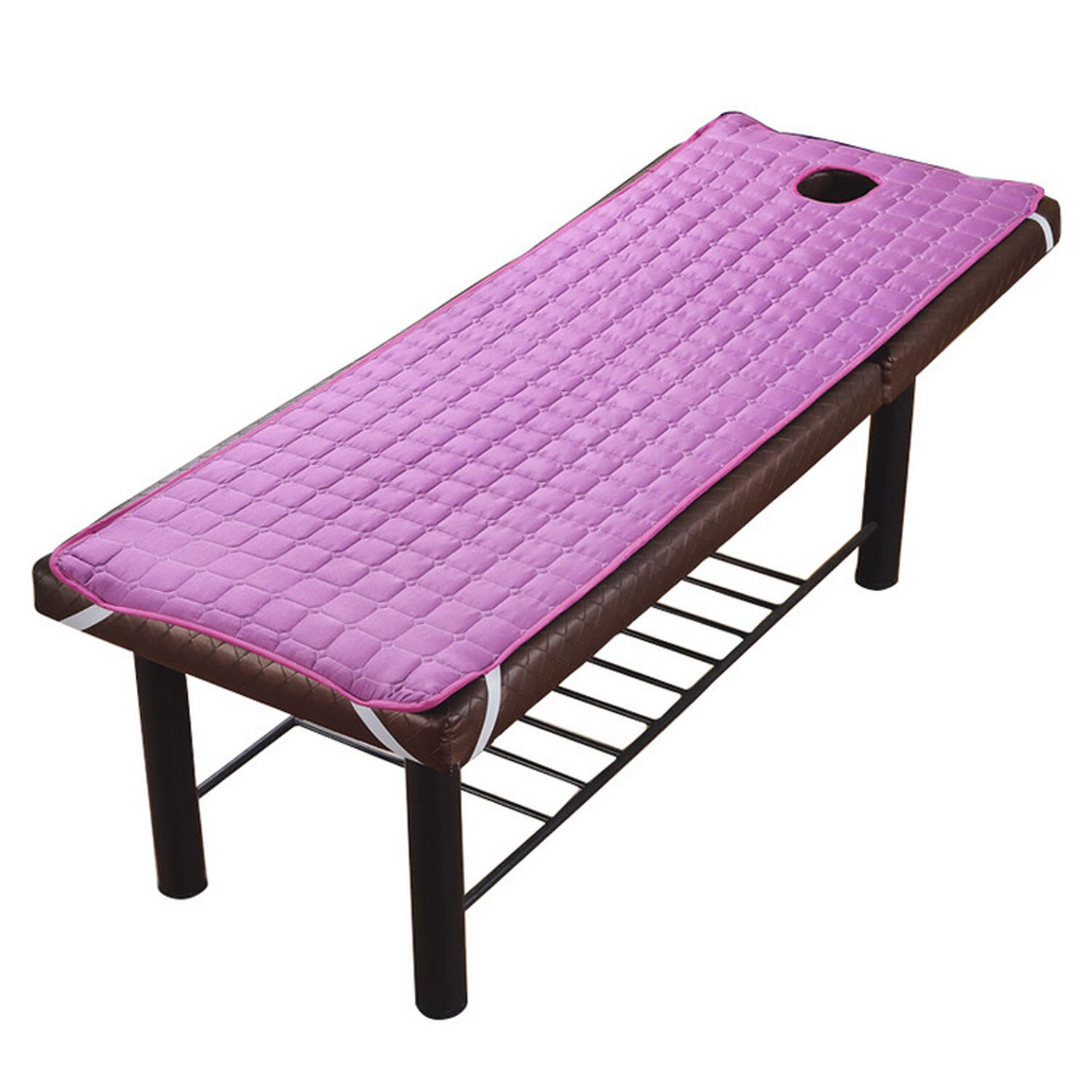 Antislip Schoonheid Cosmetische Salon SPA Massage Bed Tafel Blad Matras Pad met Gezicht Adem Gat 80x190 cm/31.50x74.80 inch: Purple