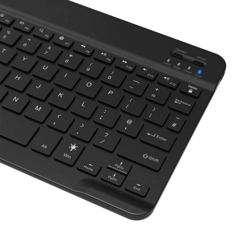 10 Inch Drie Systemen Universele Kleurrijke Lichtgevende Toetsenbord Wireless Bluetooth Keyboard Slim Voor Macs/Ios/Android/ Windows