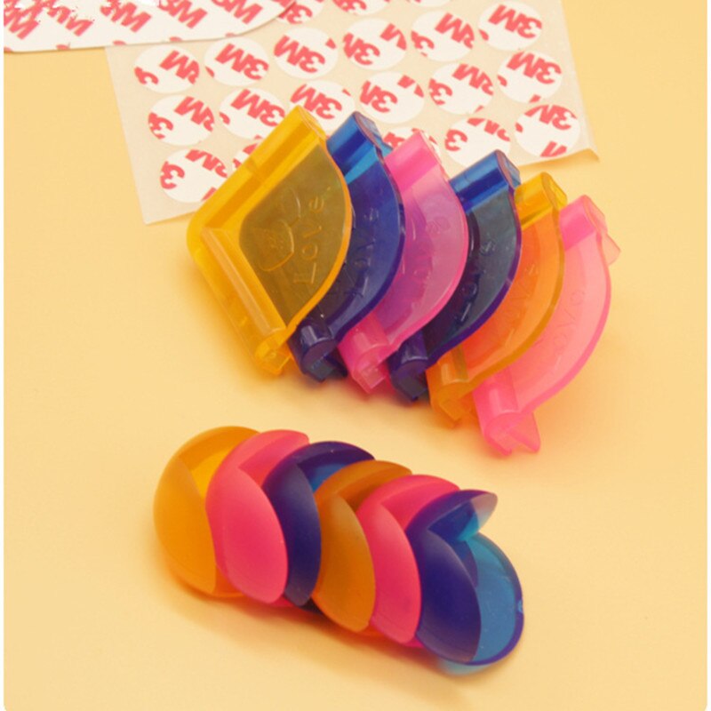 10PCS Anti Collision Table Angle The Candy Colors Transparent Safety Anti Collision Table Angle TRQ0669