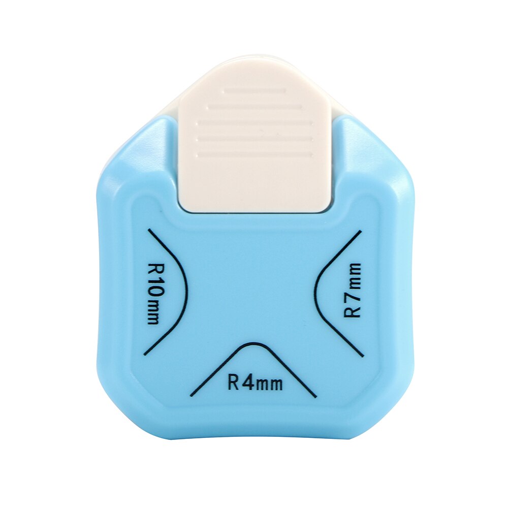 3 in 1 round corner cutter corner cutter manual perforated paper crafts paper cutter DIY handmade white + blue ABS