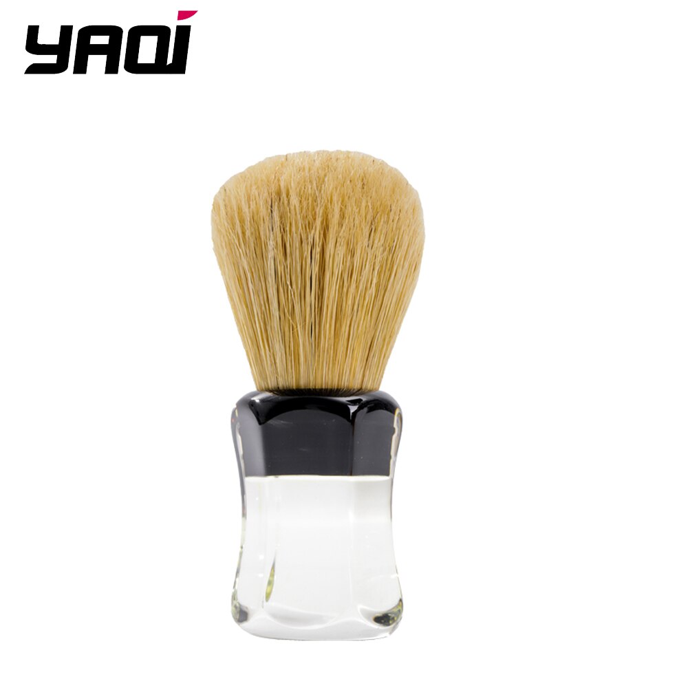 Yaqi Defect Handle Special Offer 22mm Fan Shape Synthetic Hair Tuxedo Knot White Resin Handle Shave Brush Man