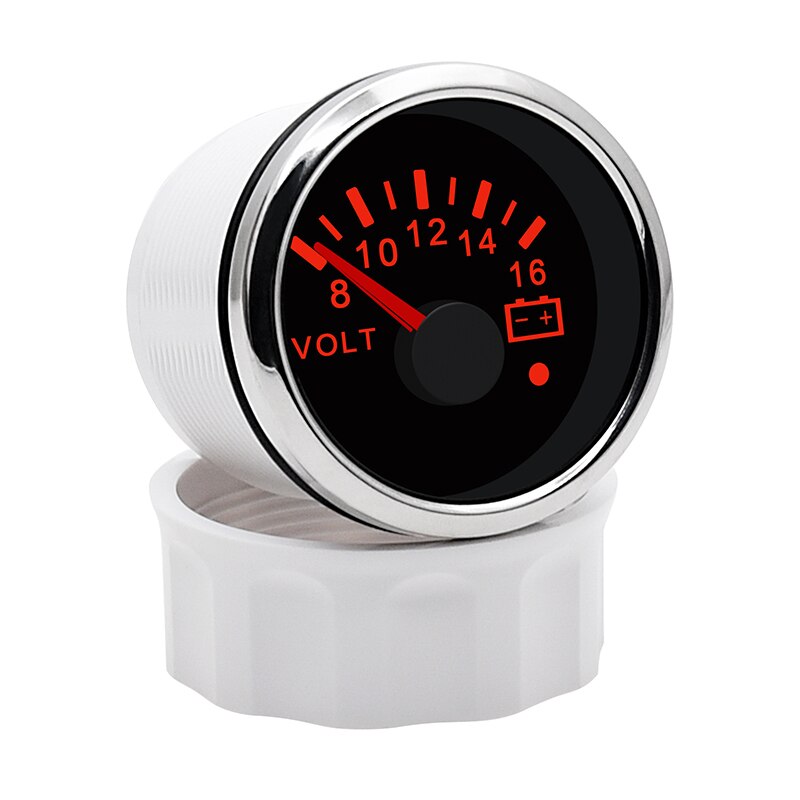 Point Alarm Car Gauge Vehicle Meter 12V Automobile 52mm Water Temp Oil Press Fuel Pressure Volt Indicator For Motorcycle Boat
