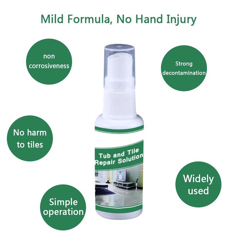 30g Tile Refinishing Spray Bathtub Tile Tub Repair Sink Ceramic Protective Spray Renew Floor Tiles Porcelain C7I5