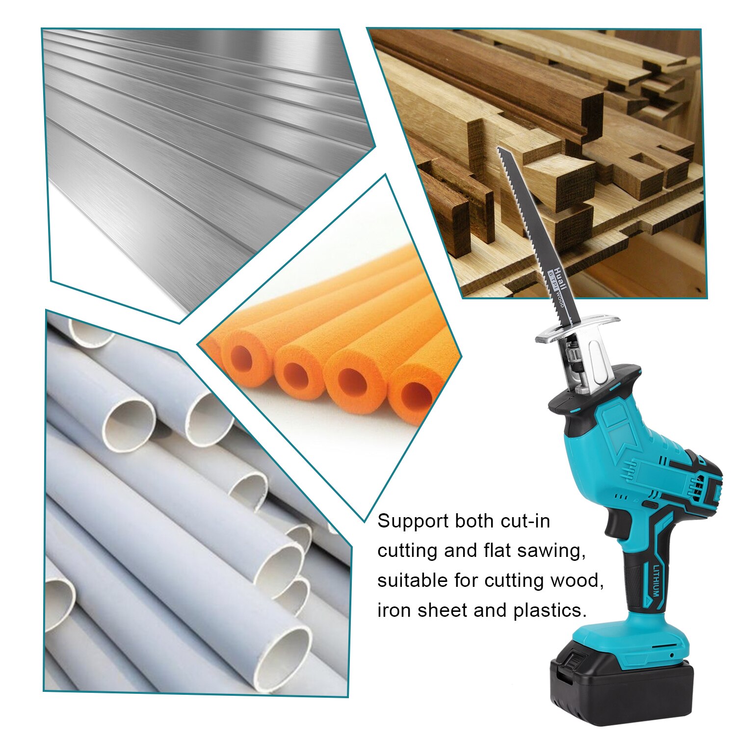 Reciprocating Saw Electric Saw Woodworking Outdoor Saber Saw Electric Power Tools for Cutting Wood Iron Sheet Plastics Tool