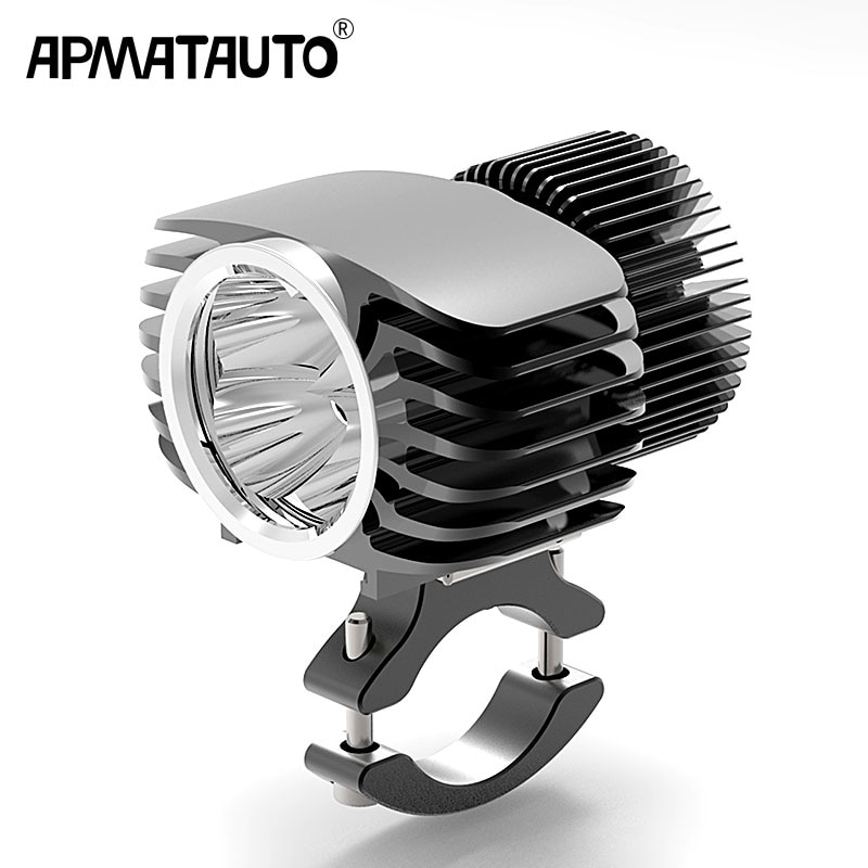 Apmatauto 1x LED Car External Headlight 18W 15W 10W 6W White High/Low Motorcycle DRL Headlamp Spotlight Drive Fog Spot Lights