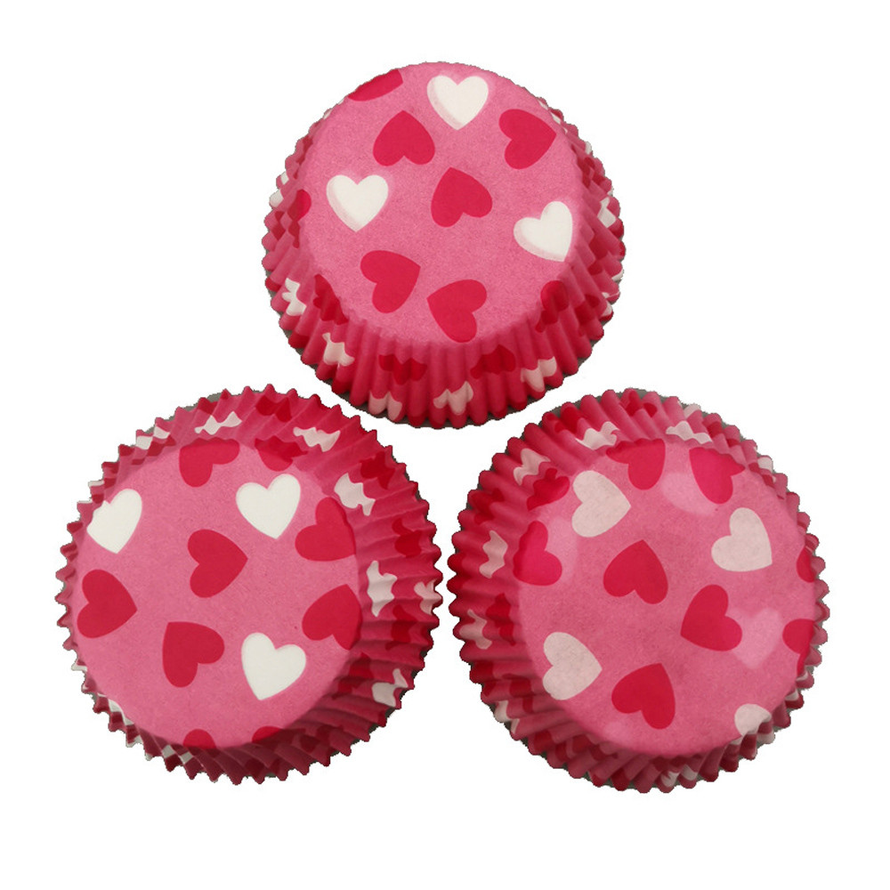 Zmhegw 100Pcs Kleurrijke Papier Taart Cupcake Liner Geval Wrapper Muffin Bakken Cup Party 4 Stijlen Cake Paper Cup #1975