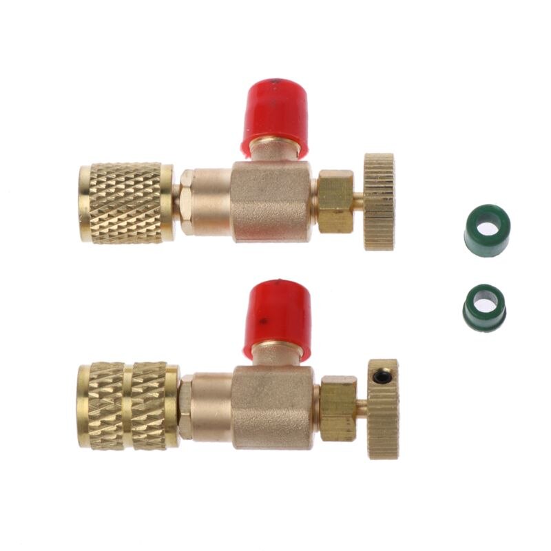 Válvula de seguridad R410A R22 para aire acondicionado, conector de acoplamiento rápido para climatizador, 2 uds.