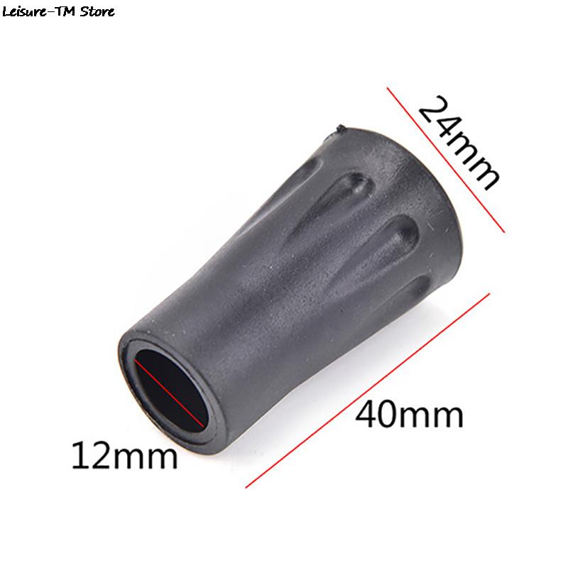 2 stk / sett gummi spiss karbonfiber tur teleskop pinne nordisk gå leir legering hylse krykke bar wolfram trek pol kurv