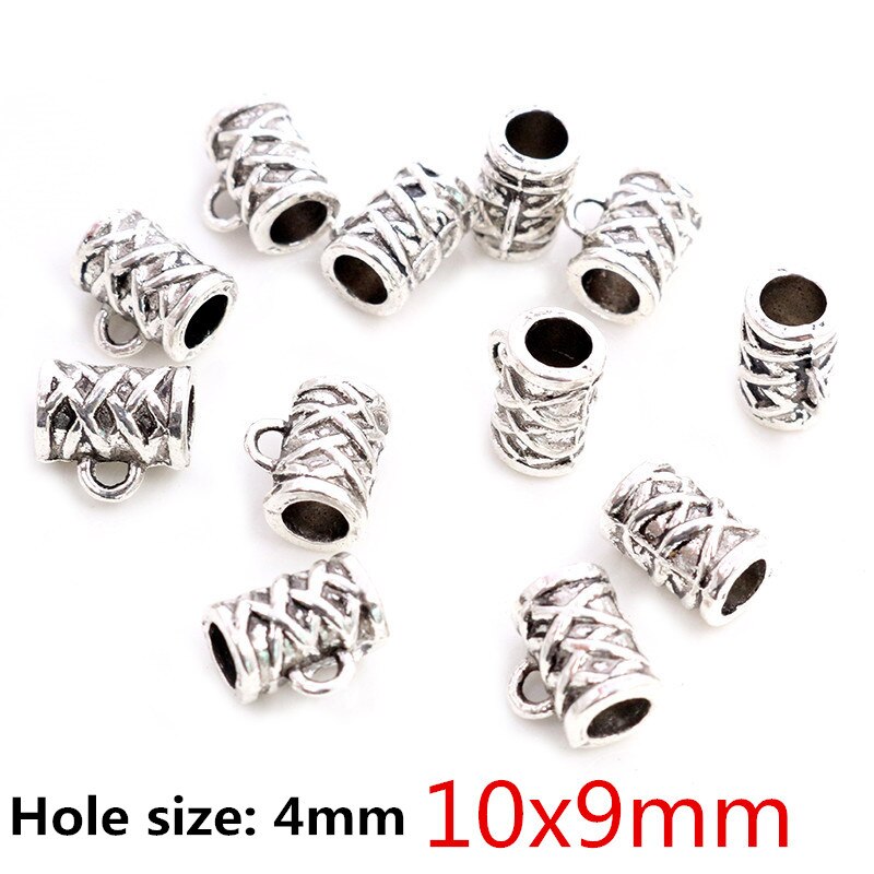 20pcs/lot DIY Handmade Beads Bails Pendants Jewelry Making DIY Necklace Antique Silver Color Bails Pendant Charm Beads Bails: R1-41