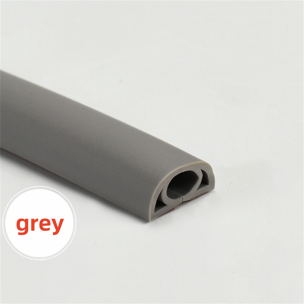 3m Floor Cable Protector PVC Flex Cable Protector Self-adhesive Power Cable Protector Extended Wire Duct Floor Cable Cover: grey