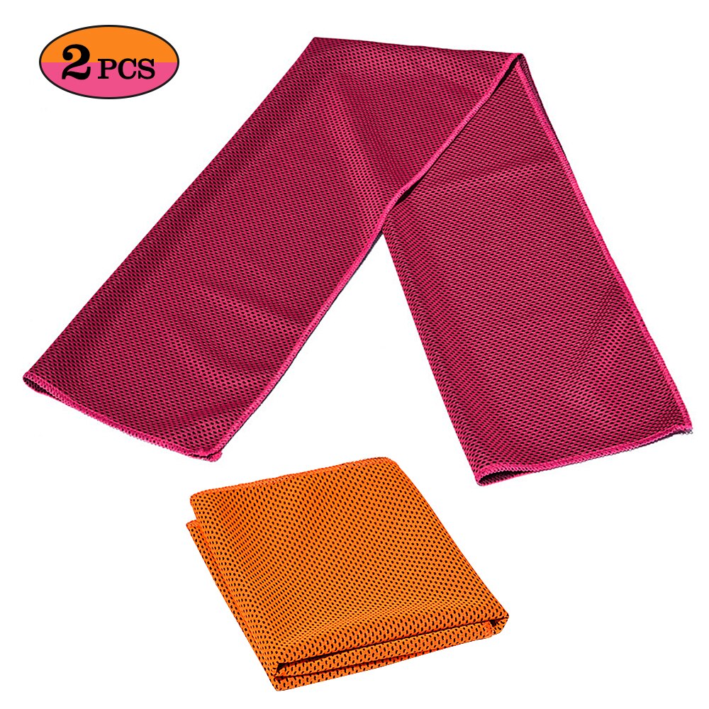 2 Pack Cooling Handdoek Zachte Ademende Reizen Ijs Handdoek Voor Gym Fitness Workout Yoga Sport Running Camping Wandelen