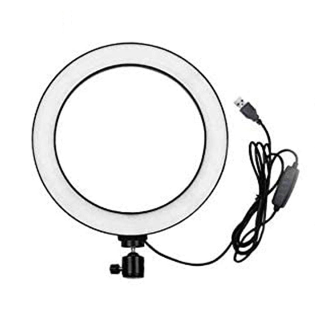 8 zoll LED Dimmbare Ring Licht Mit Stativ praktisch kabellos Regler Live-Schönheit Lampe Dimmbar: 26cm