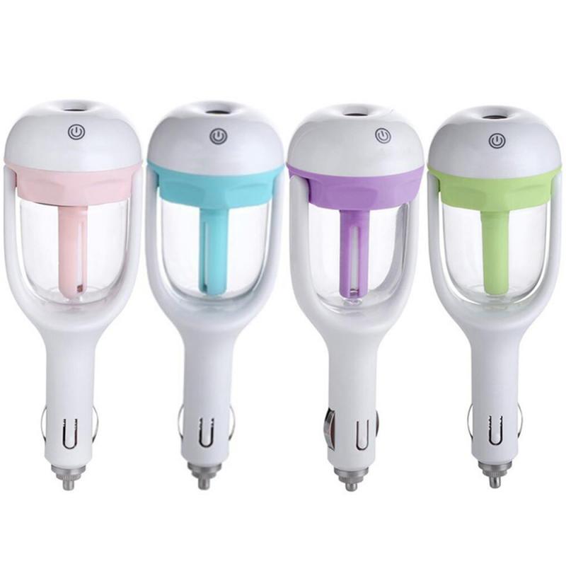 Samochód aromatyzowany odświeżacz powietrza olej aromaterapeutyczny nawilżacz mini 12V samochód nawilżacz parowy 4 kolory akcesoria robić wnętrza samochodu