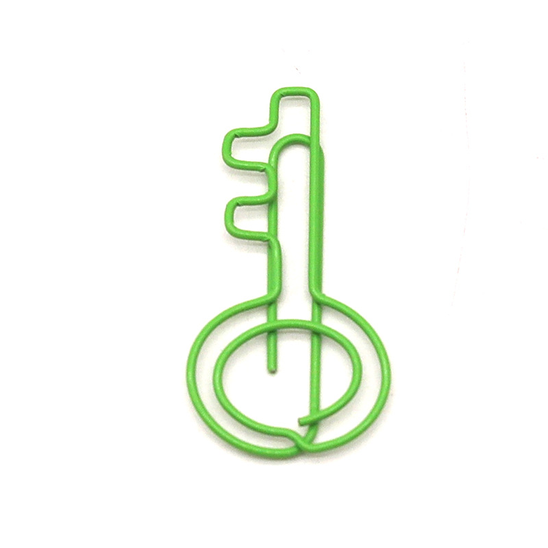 Key Shape Binder Metal Color Paper Clip Office Accessories Folder Office Stationery Paper Material Paper Clips Binding Supplies: Yellow