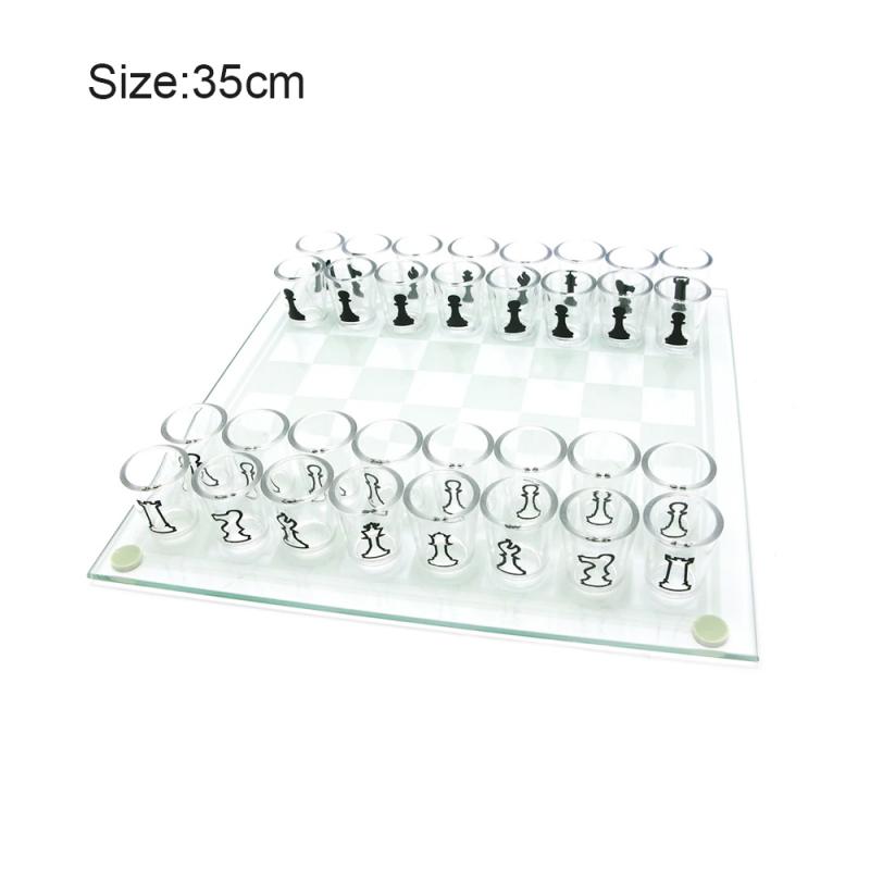 Chess Tac Board Game Drinking Game Set Juegos De Mesa For Party Desk Board Entertainment Game For Friends Hacing Fun Glass Toys: Licht Groen