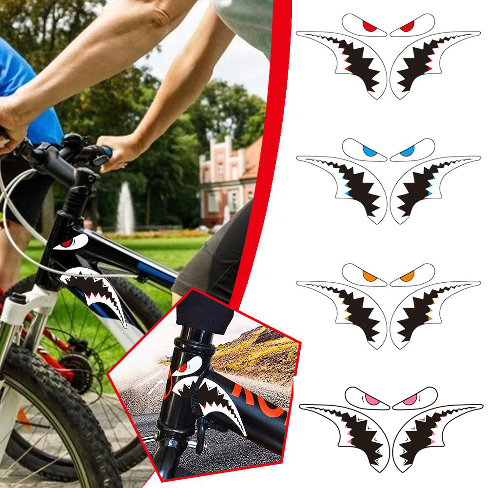 1 ST Fietsframe Sticker Haai Sticker Waterdichte Bovenbuis Sticker Fiets Decals Decoratieve Frame Stickers MTB Racefiets Stickers