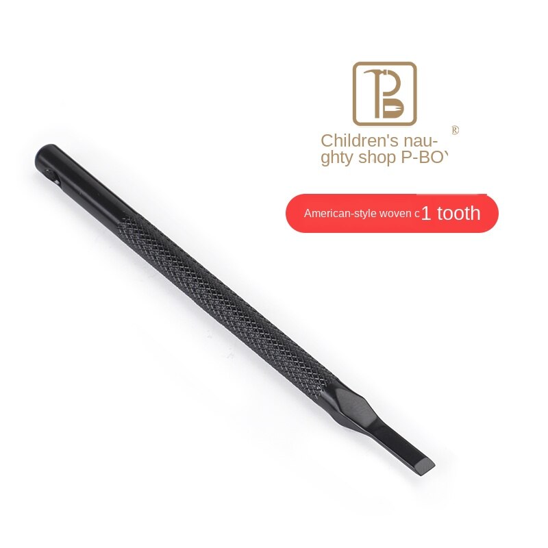 American-Style Leather Rope Weaving Flat Chisel punch DIY Sculpture Punch Lacing Stitching craft tool Belt Hole 1/4/8 prong: 1 flat tooth