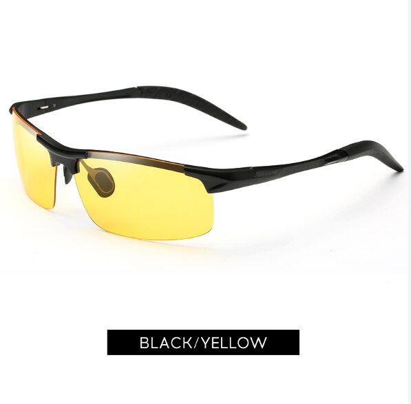 Locksoso nattesynsbriller antirefleks polarisator bilførere nattesynsbriller polariserede kørebriller gule solbriller: 2. sort gul