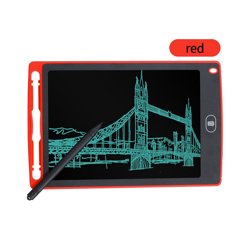 8.5" Writing Tablet LCD Digital Drawing Tablet Mini Writing Message Board Electronic Writing Pads For Painting Eco- friendly: Red