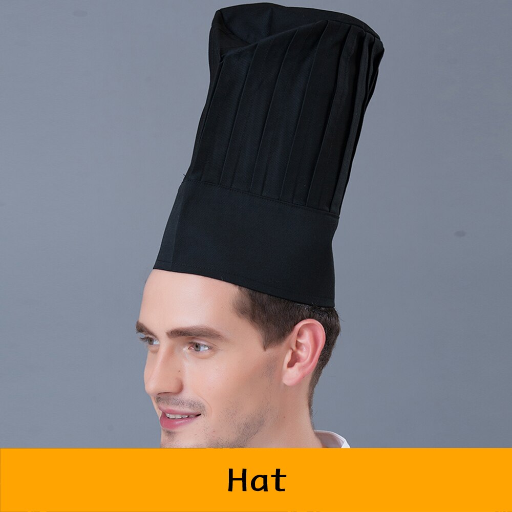 Gorro de Chef elástico para Chef, uniforme de Cocinero, restaurante, cocina, Catering, Gorro alto elástico, hojaldre para Postres, pasteles, hornear, Unisex: Black