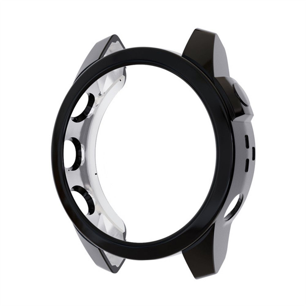 Étui de luxe en TPU pour Garmin Fenix 7, boîtier de placage résistant aux empreintes digitales, coque de protection pour cadre de montre, couverture de protection complète: Black Plating